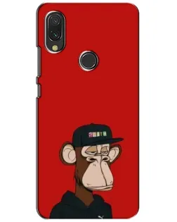 Чехол для Xiaomi Redmi 7 с картинкой «Bored Ape — красный фон» Чехол для Xiaomi Redmi 7 с картинкой «Bored Ape — красный фон»