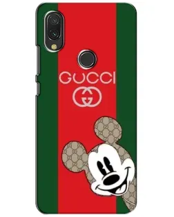 Чехол для Xiaomi Redmi 7 с картинкой «Gucci — полосы и Микки»