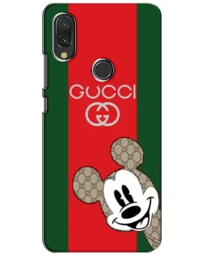 Чехол для Xiaomi Redmi 7 с картинкой «Gucci — полосы и Микки»