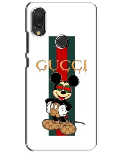 Чехол для Xiaomi Redmi 7 с картинкой «Микки Маус Gucci — полосы»