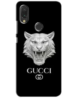 Чехол для Xiaomi Redmi 7 с картинкой «Gucci — серебряный лев»