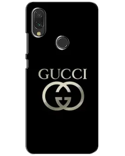 Чехол для Xiaomi Redmi 7 с картинкой «Gucci — золото на черном»