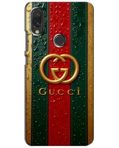 Чехол для Xiaomi Redmi 7 с картинкой «Gucci — фирменная полоса и золото» Чехол для Xiaomi Redmi 7 с картинкой «Gucci — фирменная полоса и золото»