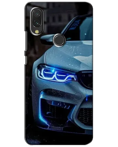Чехол для Xiaomi Redmi 7 с картинкой «Взгляд BMW с синими фарами»