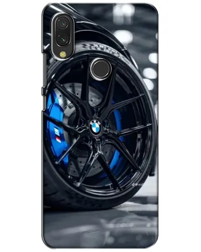 Чехол для Xiaomi Redmi 7 с картинкой «Колесо BMW вблизи»