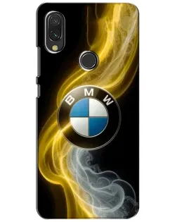 Чехол для Xiaomi Redmi 7 с картинкой «Золотистый дым BMW»