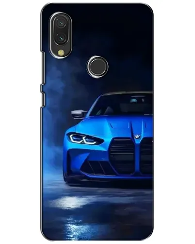 Чехол для Xiaomi Redmi 7 с картинкой «Голубая BMW M4»