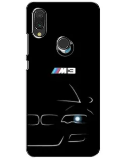 Чехол для Xiaomi Redmi 7 с картинкой «Минималистичный принт BMW M3»