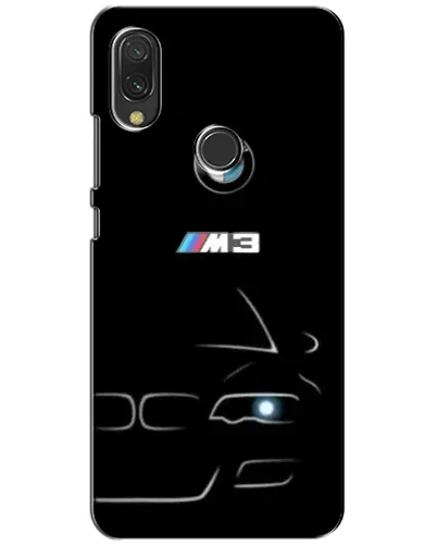 Чехол для Xiaomi Redmi 7 с картинкой «Минималистичный принт BMW M3»