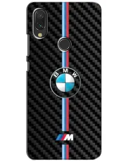 Чехол для Xiaomi Redmi 7 с картинкой «Эмблема BMW и карбон»