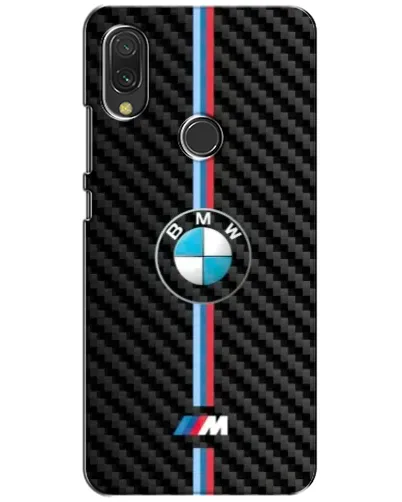 Чехол для Xiaomi Redmi 7 с картинкой «Эмблема BMW и карбон»