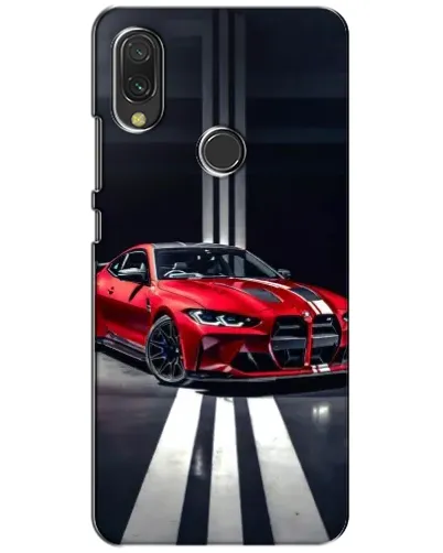 Чехол для Xiaomi Redmi 7 с картинкой «Красная BMW на дороге»