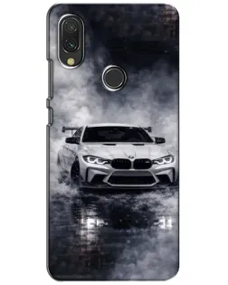 Чехол для Xiaomi Redmi 7 с картинкой «BMW сквозь туман»