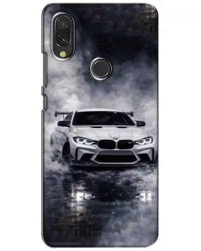 Чехол для Xiaomi Redmi 7 с картинкой «BMW сквозь туман»