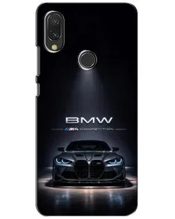 Чехол для Xiaomi Redmi 7 с картинкой «BMW сквозь ночной город»