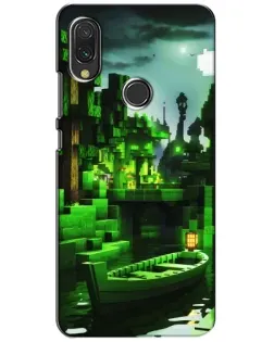 Чохол для Xiaomi Redmi 7 з картинкою «Minecraft лісовий пейзаж»