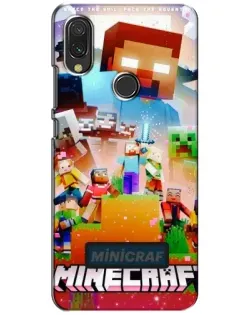 Чохол для Xiaomi Redmi 7 з картинкою «Minecraft герої гри»