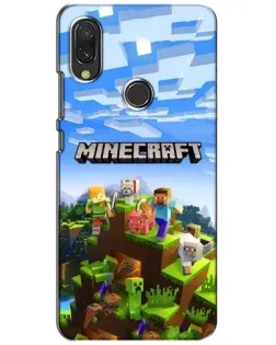 Чохол для Xiaomi Redmi 7 з картинкою «Minecraft класичний світ»