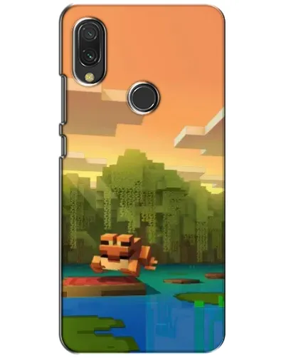 Чохол для Xiaomi Redmi 7 з картинкою «Майнкрафт захід сонця»