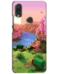Чохол для Xiaomi Redmi 7 з картинкою «Рожеве дерево Minecraft»