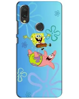 Чехол для Xiaomi Redmi 7 с картинкой «Спанч Боб и Патрик»