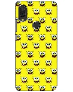 Чехол для Xiaomi Redmi 7 с картинкой «Паттерн Губка Боб»