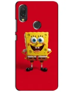 Чехол для Xiaomi Redmi 7 с картинкой «Спанч Боб на красном»