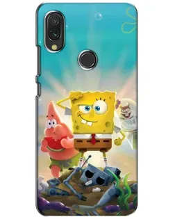 Чехол для Xiaomi Redmi 7 с картинкой «Спанч Боб победитель»