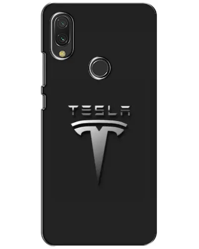 Чехол для Xiaomi Redmi 7 с картинкой «Стальной логотип Tesla»