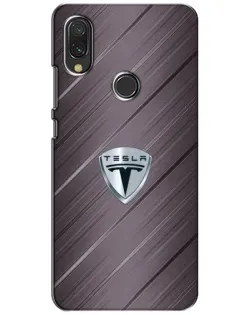 Чехол для Xiaomi Redmi 7 с картинкой «Металлическая текстура Tesla»