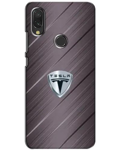 Чехол для Xiaomi Redmi 7 с картинкой «Металлическая текстура Tesla»
