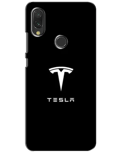 Чехол для Xiaomi Redmi 7 с картинкой «Tesla White Logo»