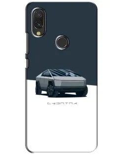 Чехол для Xiaomi Redmi 7 с картинкой «Серебристый Cybertruck Tesla»