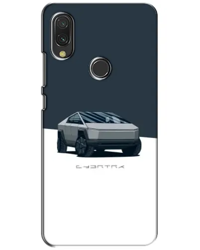 Чехол для Xiaomi Redmi 7 с картинкой «Серебристый Cybertruck Tesla»