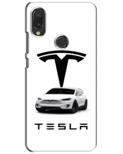Чехол для Xiaomi Redmi 7 с картинкой «Tesla White Style»