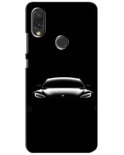 Чехол для Xiaomi Redmi 7 с картинкой «Фары Tesla Night»
