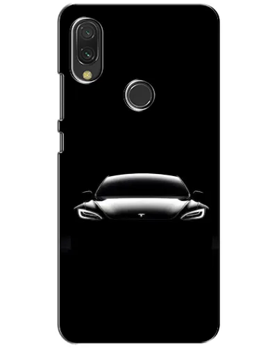 Чехол для Xiaomi Redmi 7 с картинкой «Фары Tesla Night»