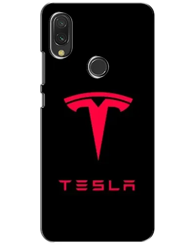 Чехол для Xiaomi Redmi 7 с картинкой «Tesla Red Logo»