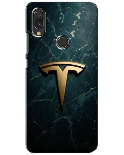 Чехол для Xiaomi Redmi 7 с картинкой «Мраморная Tesla Gold»
