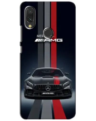 Чехол для Xiaomi Redmi 7 с картинкой «Mercedes — белый карбон»