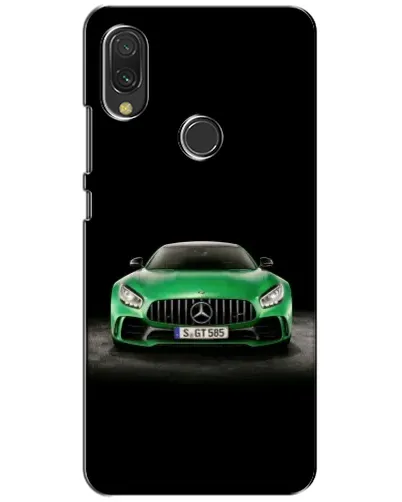 Чехол для Xiaomi Redmi 7 с картинкой «Mercedes — неоновый лого»