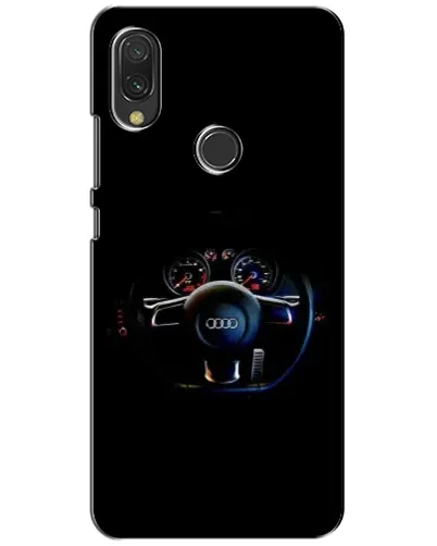 Чехол для Xiaomi Redmi 7 с картинкой «Салон Audi — руль»