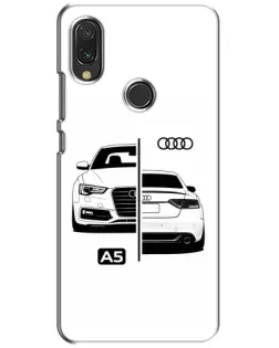 Чехол для Xiaomi Redmi 7 с картинкой «Audi — контрастный дизайн»