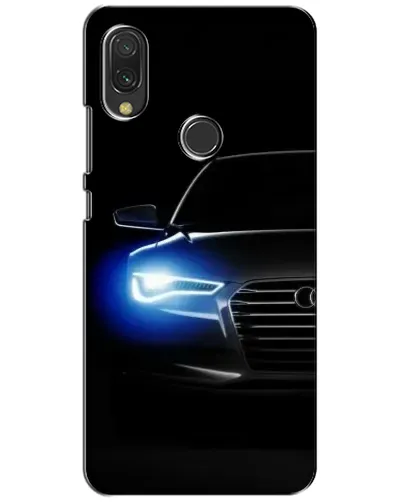 Чехол для Xiaomi Redmi 7 с картинкой «Неоновый взгляд Audi»