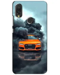 Чехол для Xiaomi Redmi 7 с картинкой «Audi в облаках дыма»