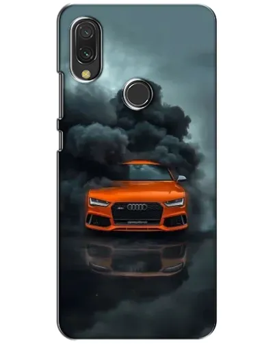 Чехол для Xiaomi Redmi 7 с картинкой «Audi в облаках дыма»