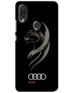 Чехол для Xiaomi Redmi 7 с картинкой «Графика — пантера и Audi»