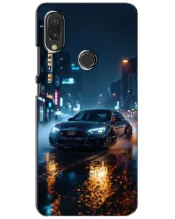 Чехол для Xiaomi Redmi 7 с картинкой «Ночной город и Audi»