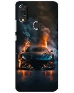 Чехол для Xiaomi Redmi 7 с картинкой «Lamborghini дымная эстетика»