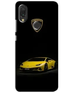 Чехол для Xiaomi Redmi 7 с картинкой «Lamborghini желтый акцент»